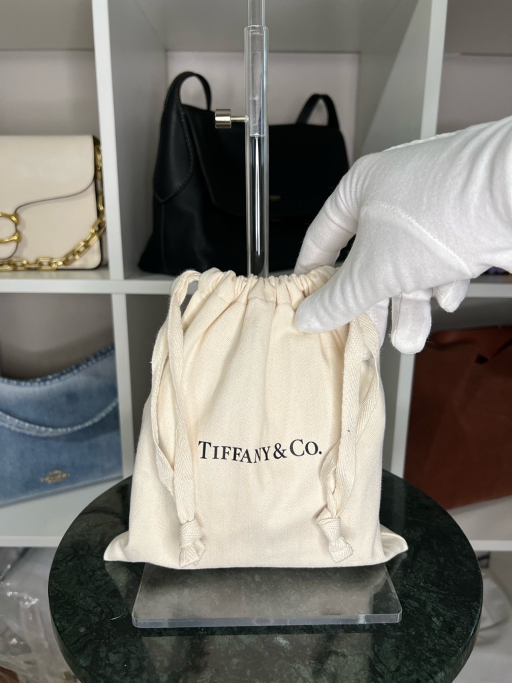 Tiffany & Co. Light Pink Mini Tote with Heart Charm Chain - Picture 11 of 11